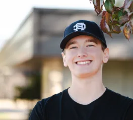 Male Beam patient smiling